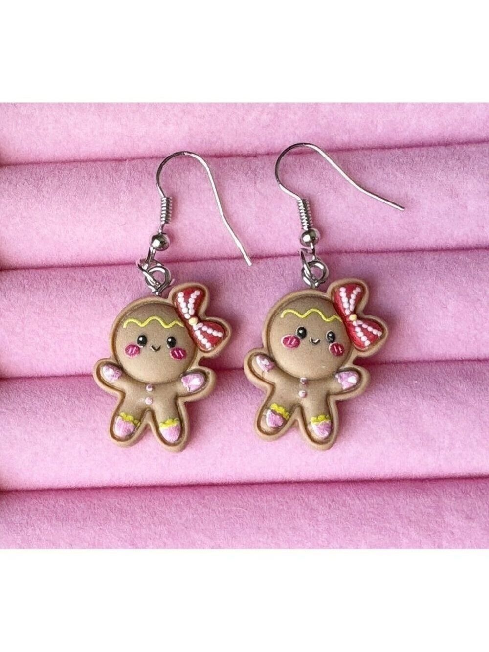 Gingerbread Girl Dangle Drop Earrings